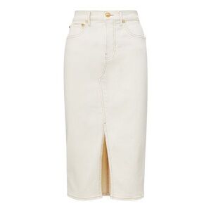 Veronica Beard Off-White Denim Midi Skirt